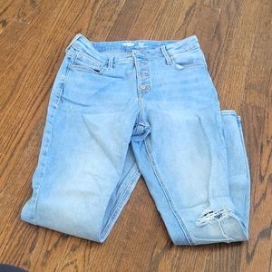 Old Navy, high rise super skinny stretch jeans, size 6
